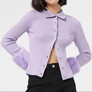 Lilac Faux Fur Top